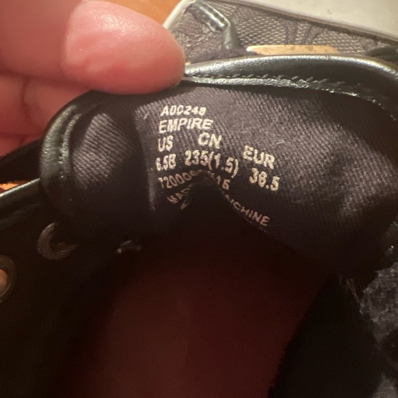 Coach Empire Black Tennis Shoes/Sneakers - Mismatched Size (6.5 Right/7 Left) - Picture 10 of 11